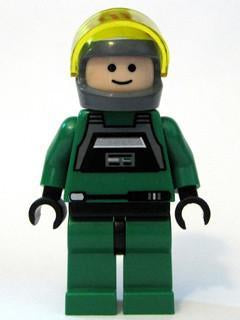 LEGO Minifigure -- Rebel Pilot A-wing (Light Flesh, Trans-Yellow Visor) - Set 7754-Star Wars -- SW031B -- Creative Brick Builders